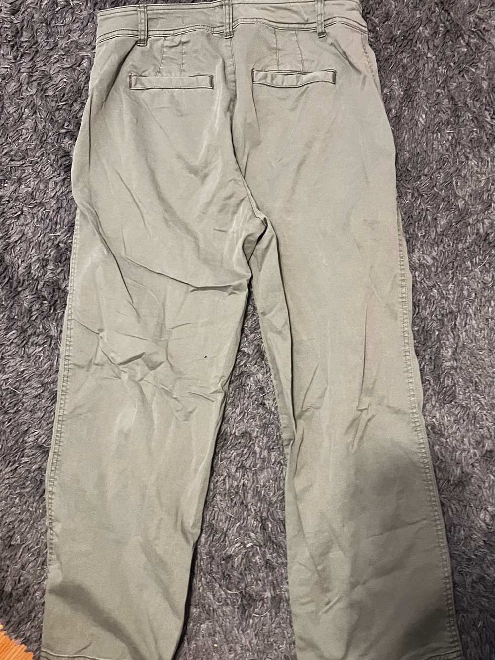 GAP Women's Olive Straight-Leg Utility Pants Size 10 - Picture 2 of 3